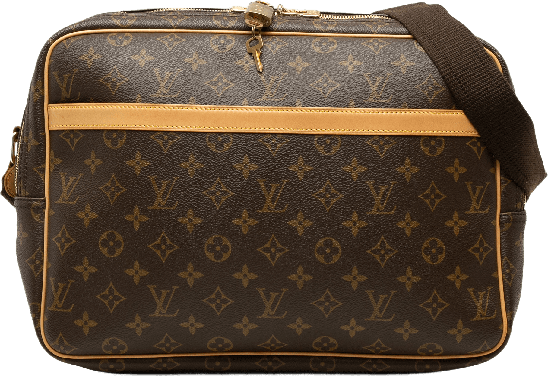 Louis Vuitton Monogram Reporter Gm, från Luxclusif, i färgen brun.