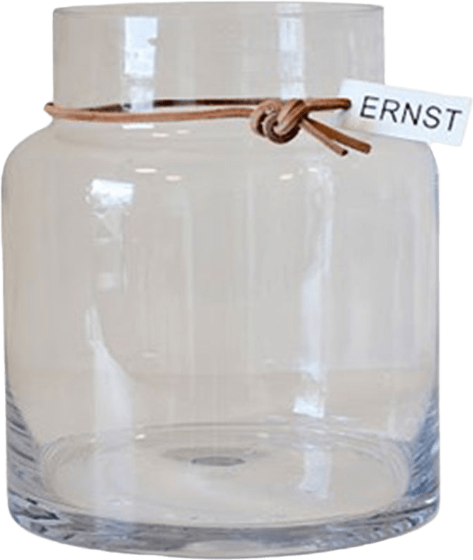 Glasvas, 22,5 cm, från ERNST, i färgen Klar.
