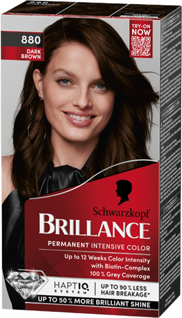 Brillance Hårfärg, från Schwarzkopf, i färgen Dark Brown.