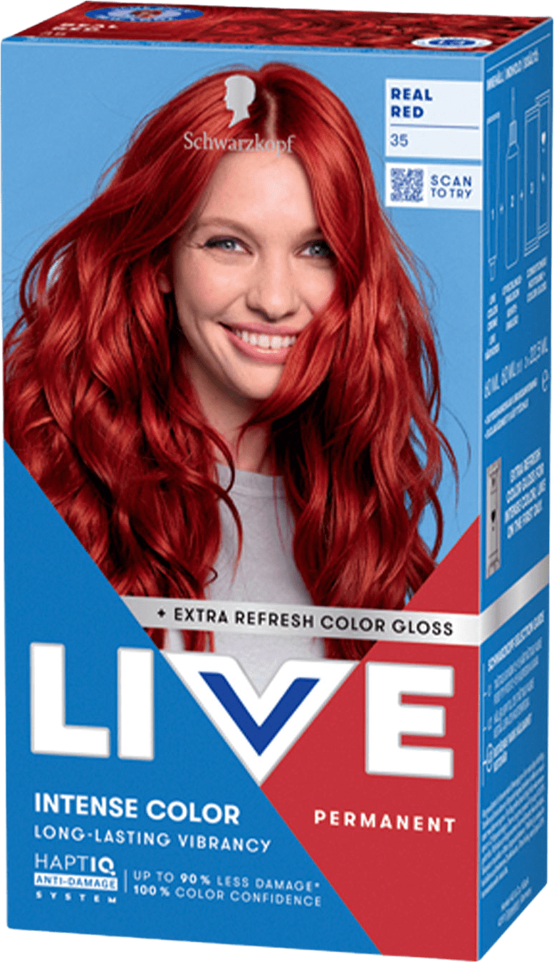 LIVE Intense Color, från Schwarzkopf, i färgen Real Red.