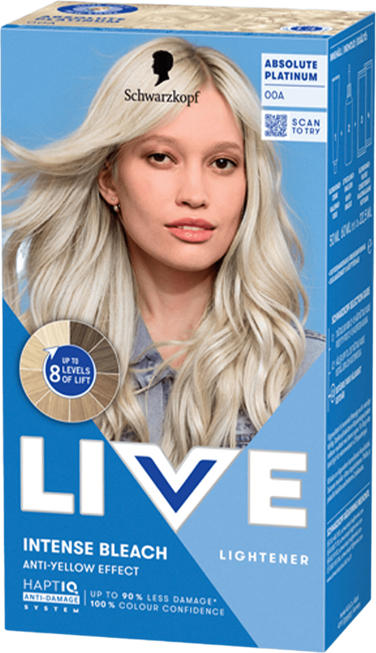 LIVE Intense Color 00A Absolute Platinum, från Schwarzkopf, i färgen Absolute Platinum.