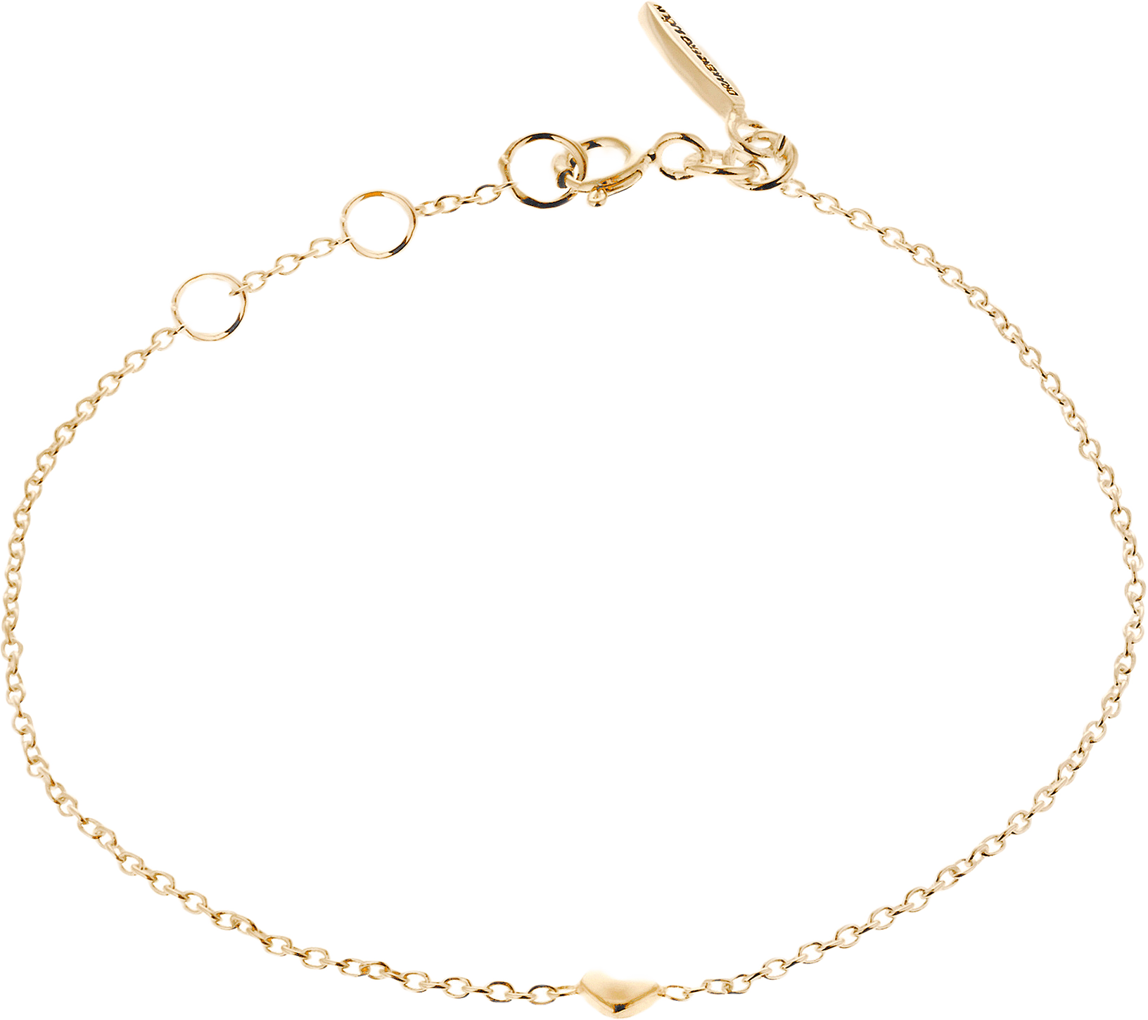 Loving Heart drop bracelet, från Drakenberg Sjölin, i färgen Gold.