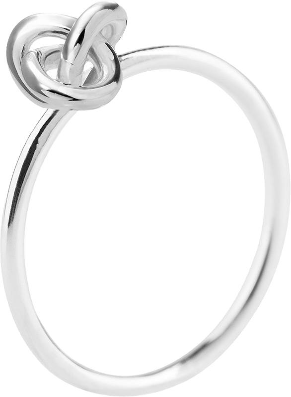 Le Knot drop ring, 16,5, från Drakenberg Sjölin, i färgen Silver.
