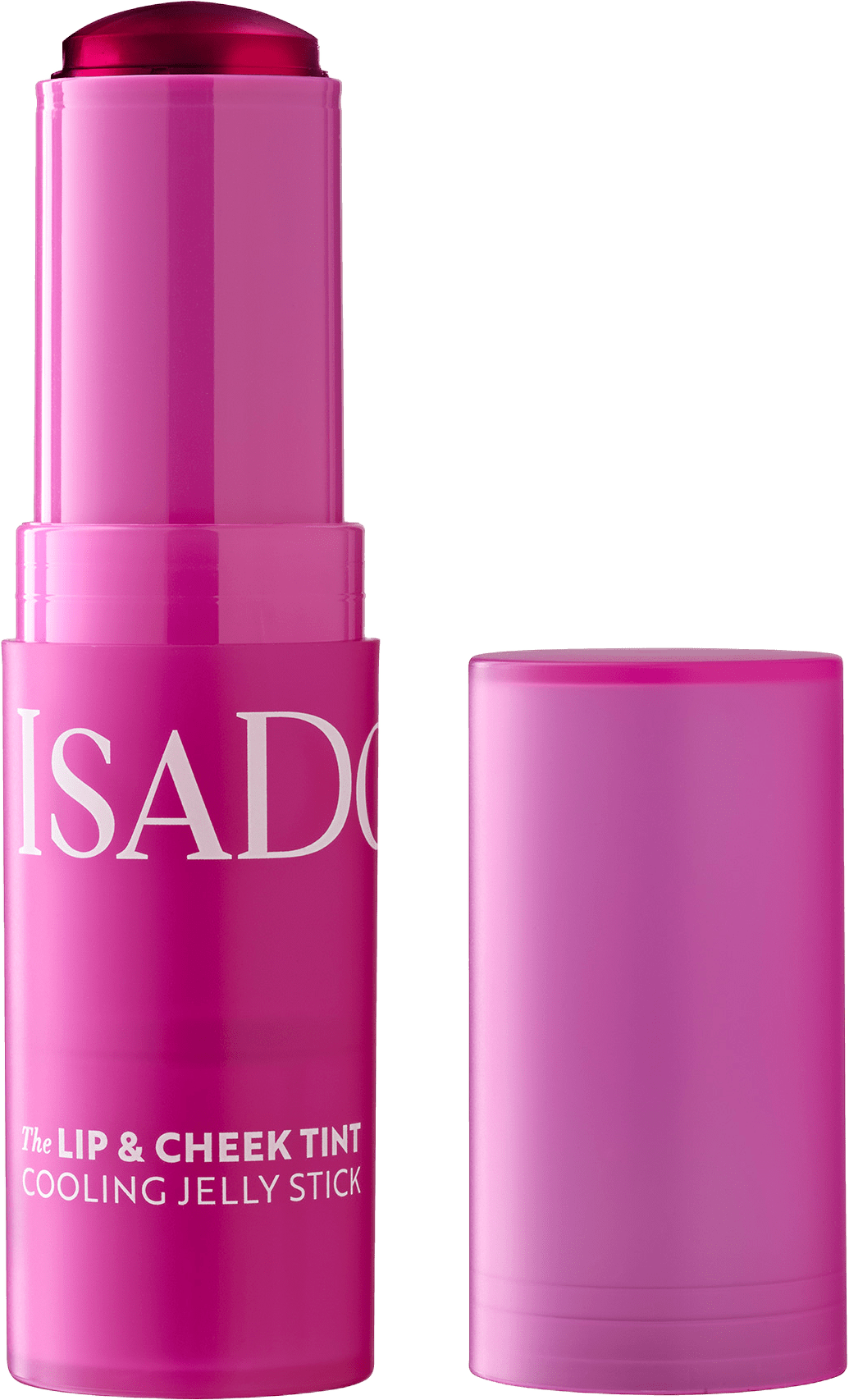 The Lip & Cheek Tint Cooling Jelly Stick, från IsaDora, i färgen Berry Pink.