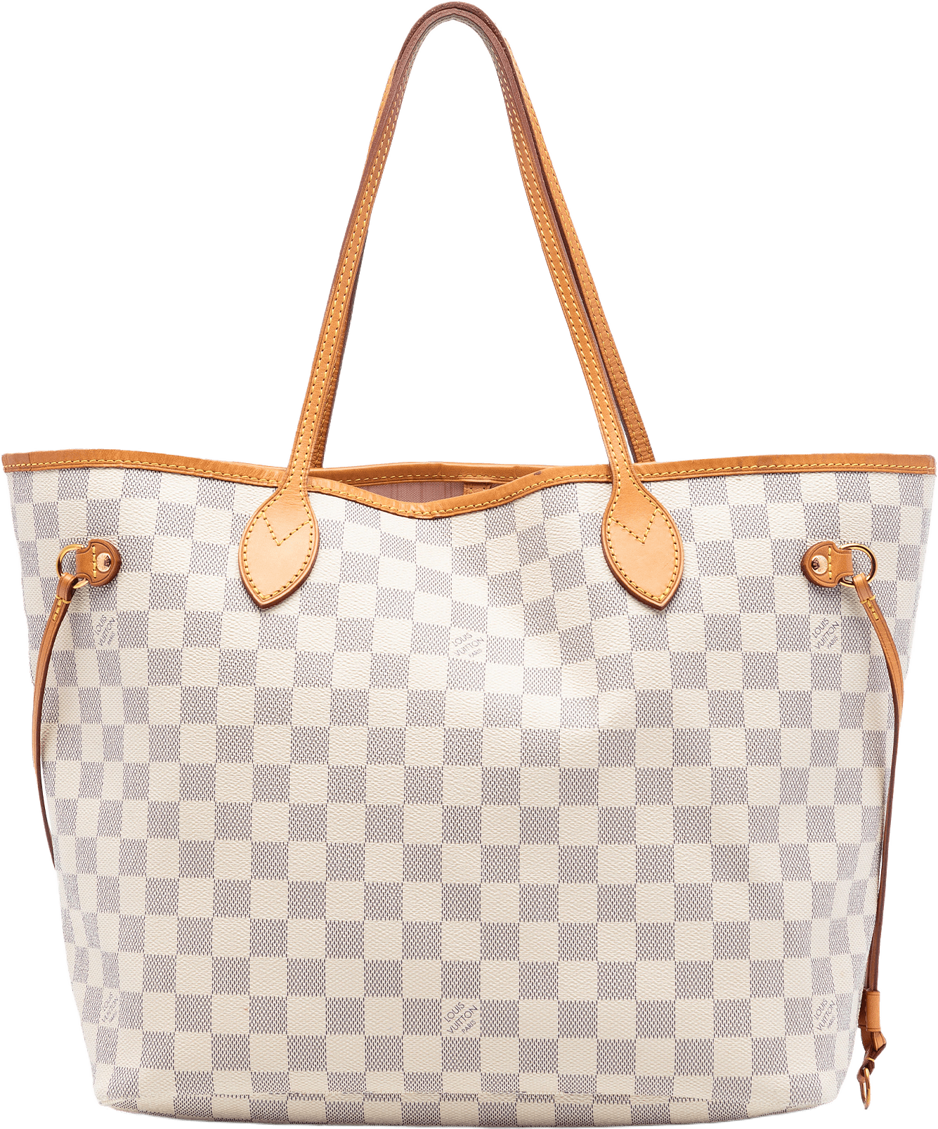 Louis Vuitton Damier Azur Neverfull Mm, från Luxclusif, i färgen white.