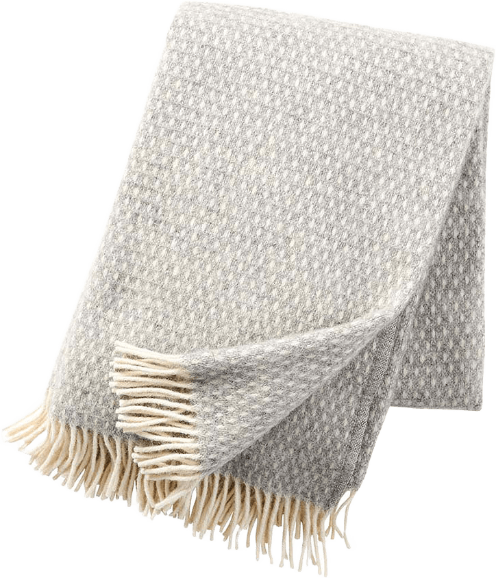 Pläd Knut, ljusgrå, från Klippan, i färgen Ljusgrå.