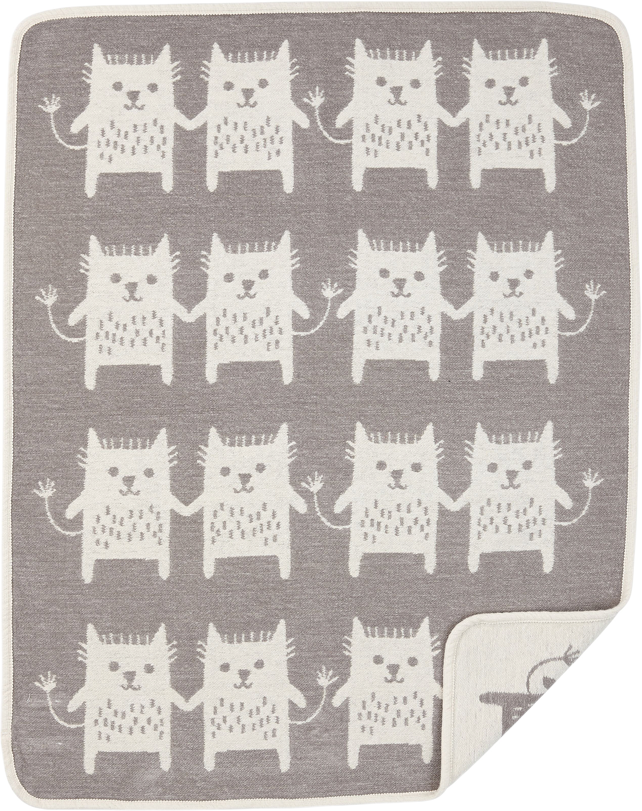 Little Me, Ekologiskt bomullsfilt, Grå, från Klippan, i färgen Grey.