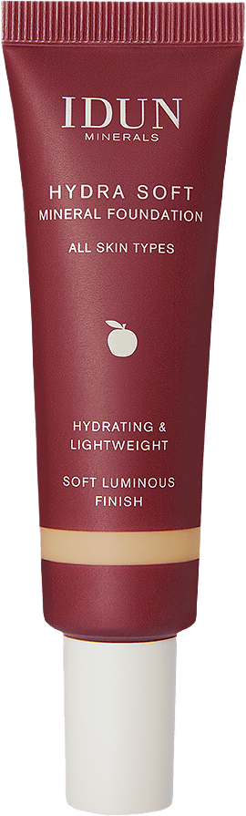 Hydra Soft Mineral Foundation, från IDUN Minerals, i färgen Svea Medium Warm.