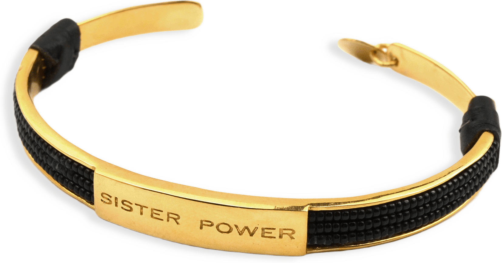 Sister Power Bracelet Black Gold