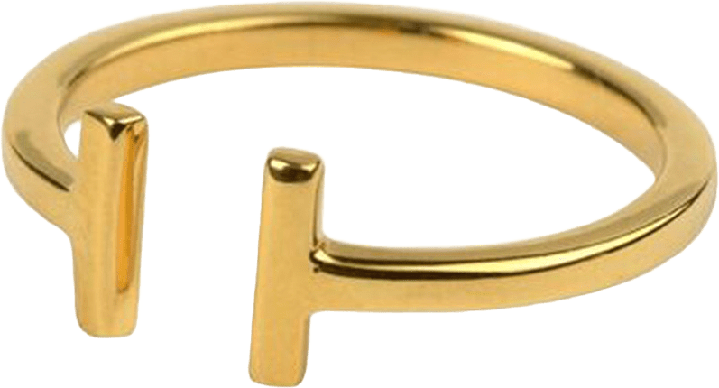Strict plain bar ring, från Syster P, i färgen Gold.