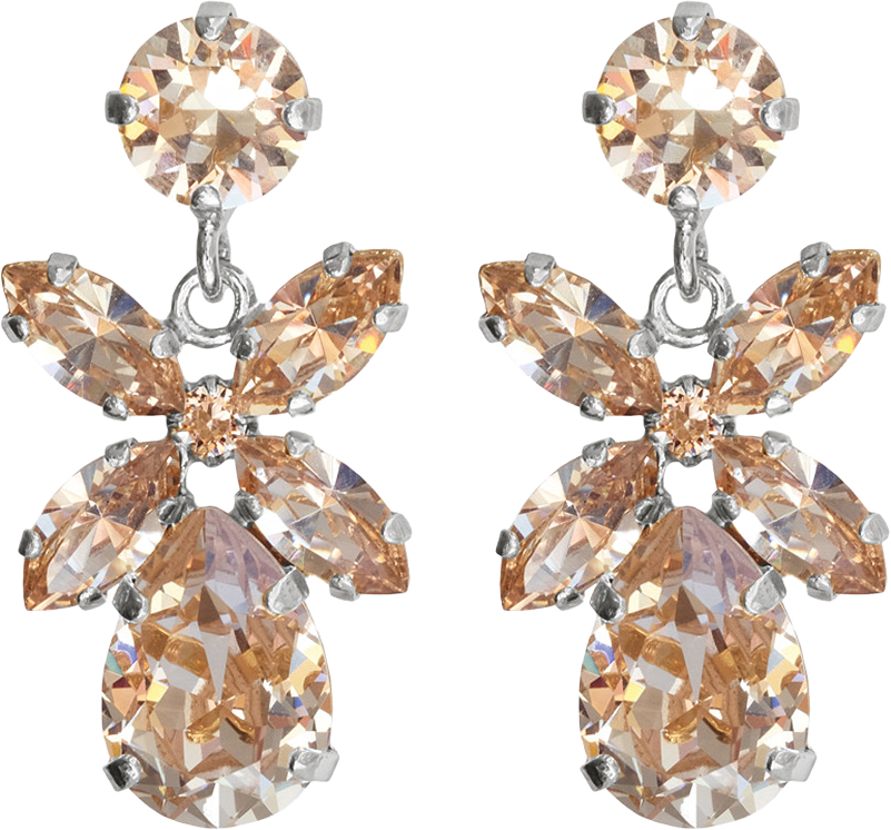 Mini Dione Earrings Silk, från Caroline Svedbom, i färgen Silver.