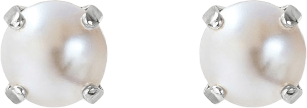 Classic Stud Earrings Pearl, från Caroline Svedbom, i färgen Rhodium.