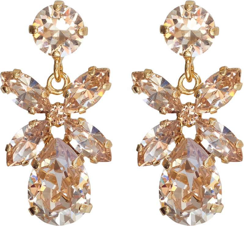 Mini Dione Earrings Silk, från Caroline Svedbom, i färgen Gold.