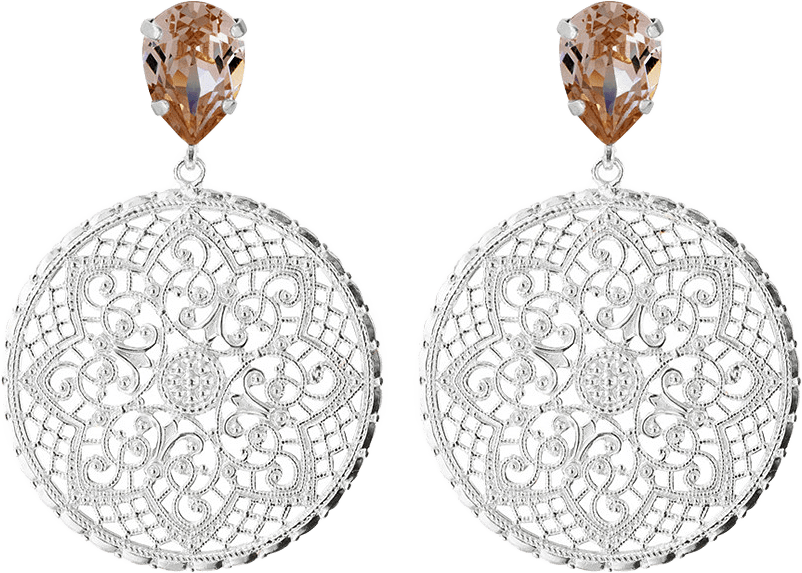 Alexandra Earrings Vintage Rose