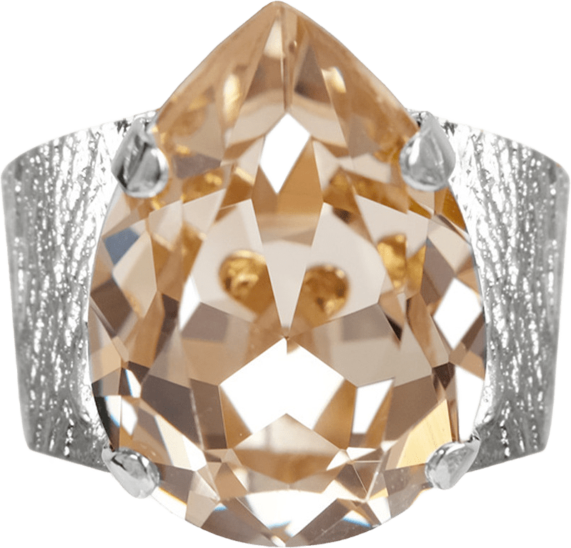 Classic Drop Ring Silk, från Caroline Svedbom, i färgen Silver.