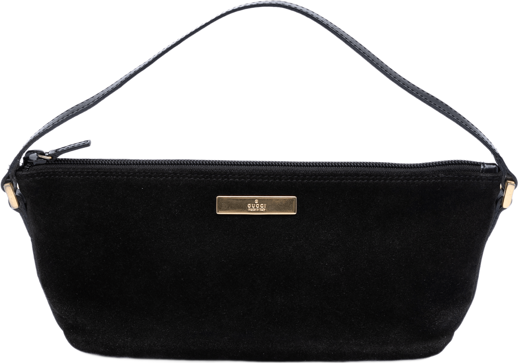 Gucci Suede Boat, från Luxclusif, i färgen black.