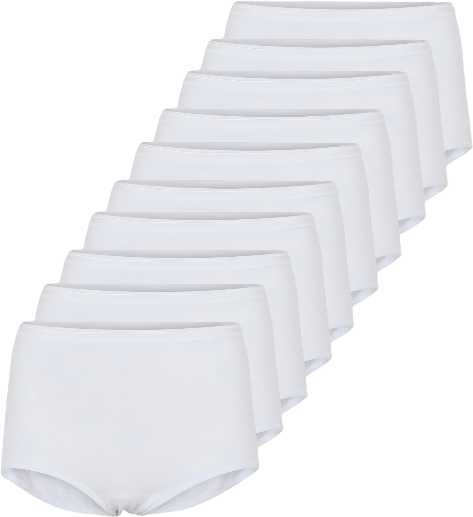 Ekologisk Bomull, Maxi Brief Trosar, 10-pack, Vit, från Decoy, i färgen white.