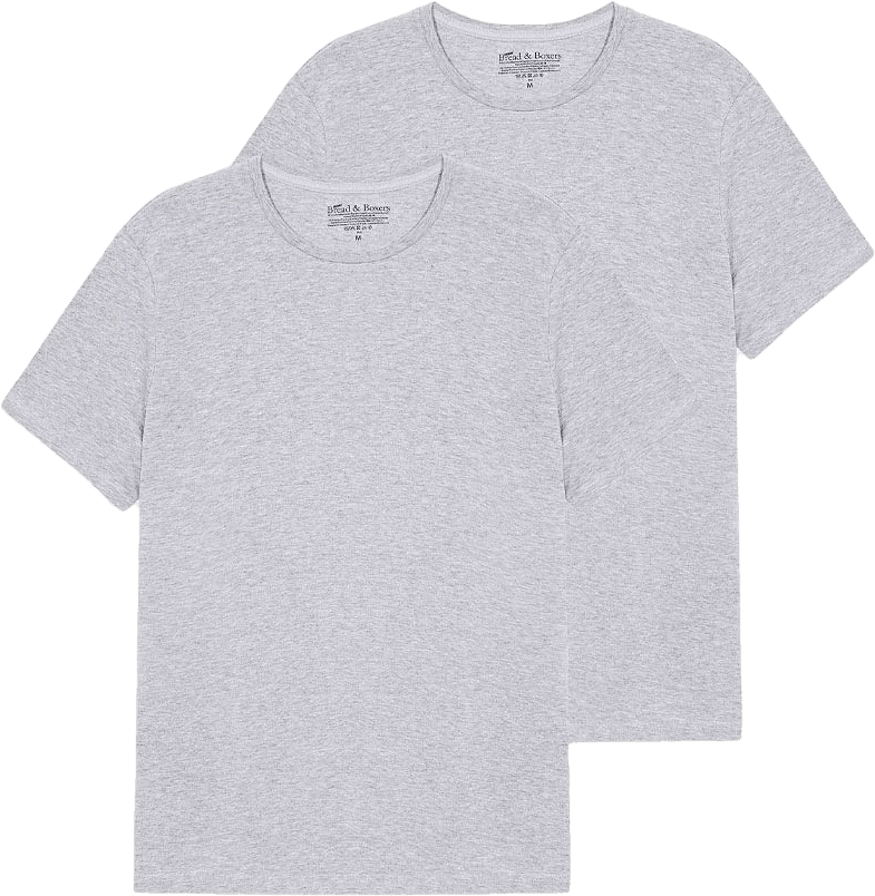 Crew-Neck, 2-pack, från Bread & Boxers, i färgen Grey.