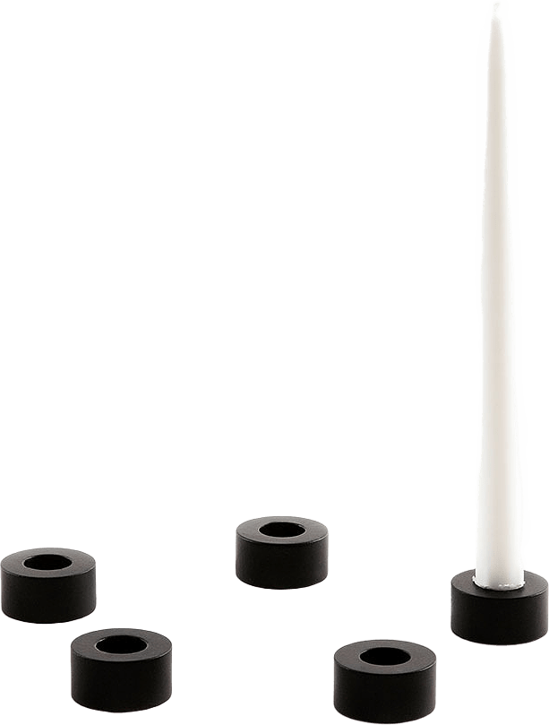 Constella Candle Inserts, 5 st, från Klong, i färgen Black.