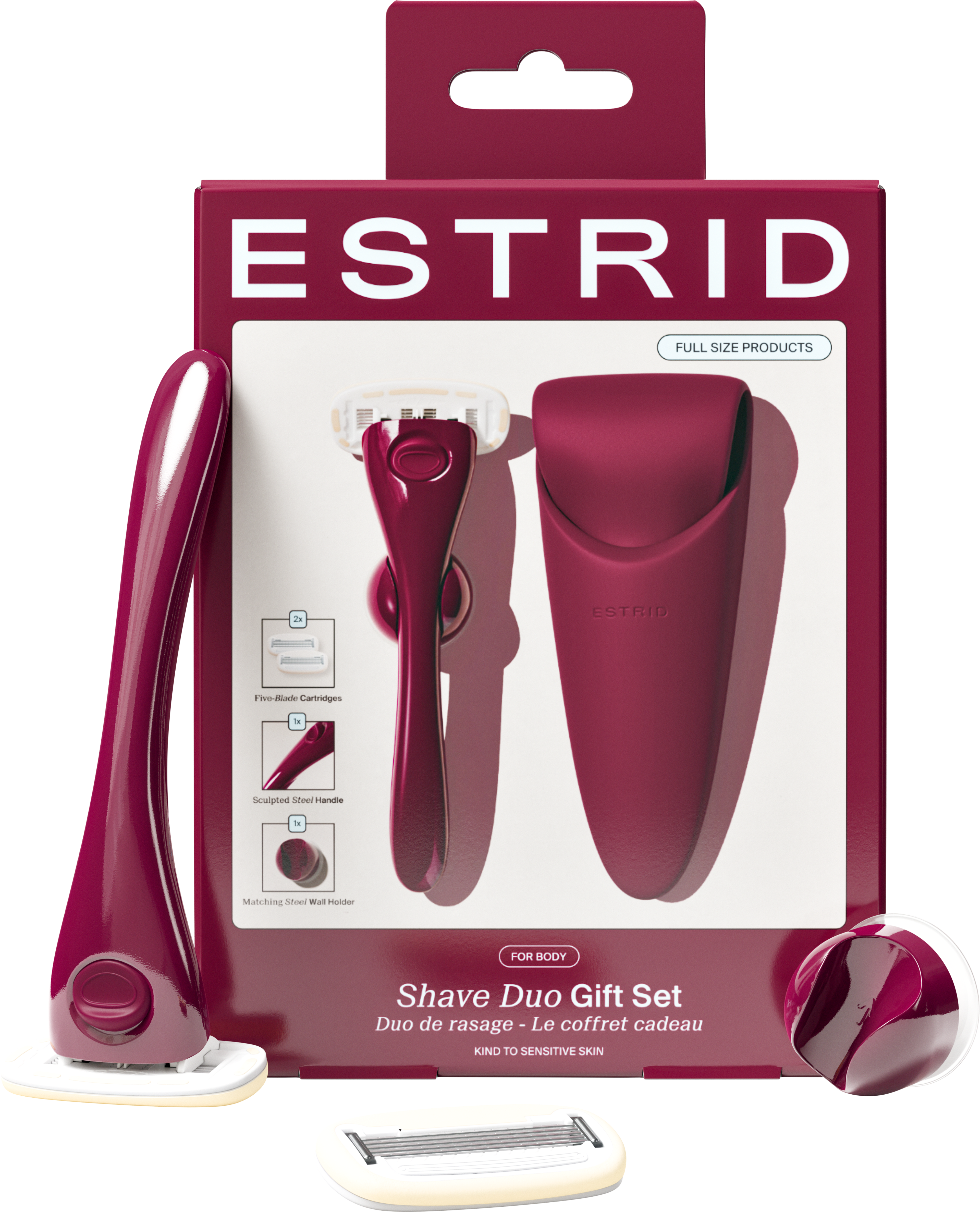 The Shave Duo Gift Set, från Estrid, i färgen Ruby.