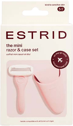 The Mini Razor & Case Set Bloom, från Estrid, i färgen Bloom.