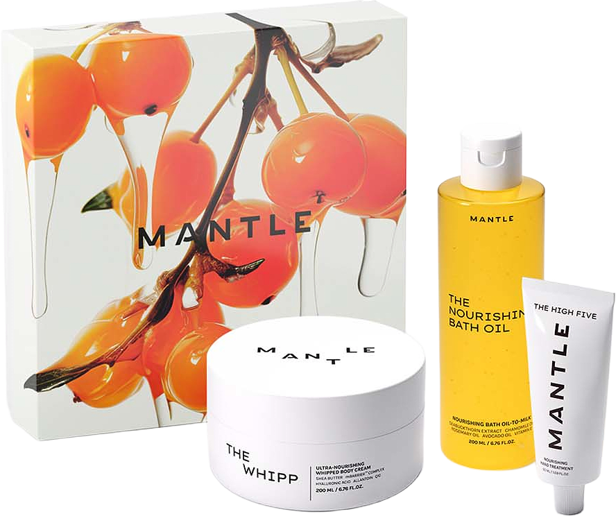 The Holiday kit - The Nourishing Bath Oil, The High Five + The Whipp, från Mantle.