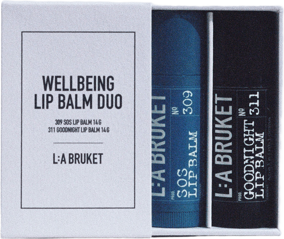 324 Wellbeing Läppbalsam Duo, från L:a Bruket.