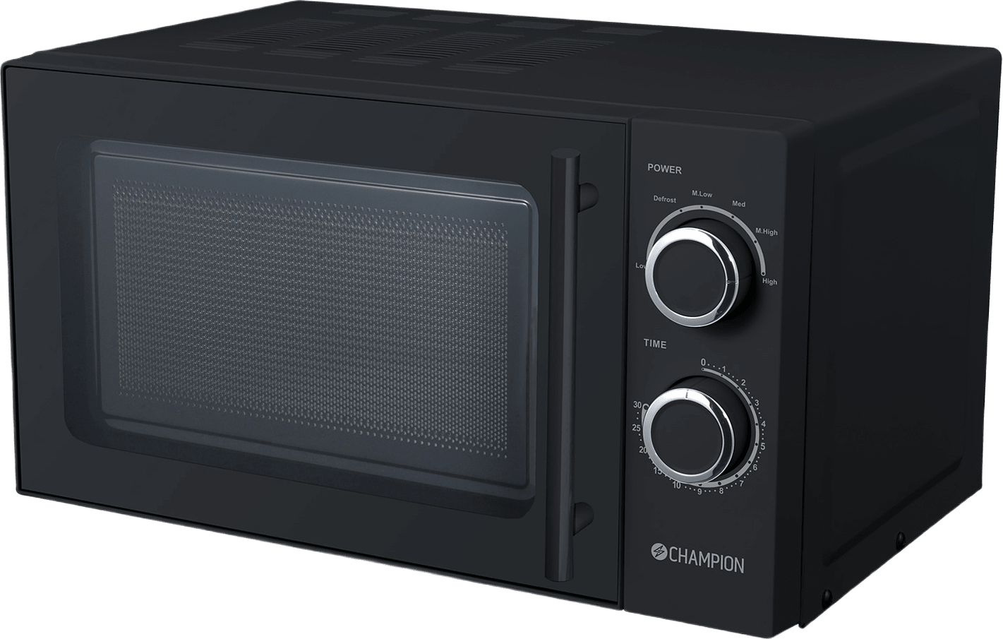 Mikrovågsugn 20l, från Champion Nordic, i färgen svart.