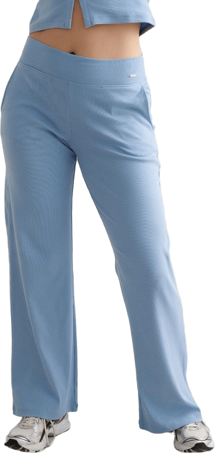 Blue Mist Ease Ribbed Wide Pants