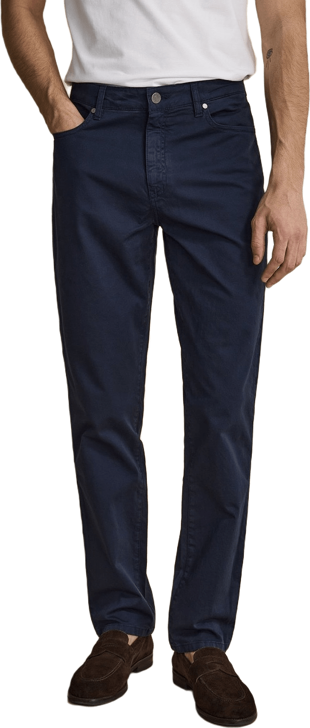 Cotton Solid 5-pocket Trousers (henri)