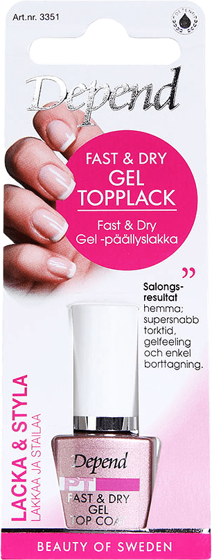 Fast Dry & Gel Topplack, från Depend.