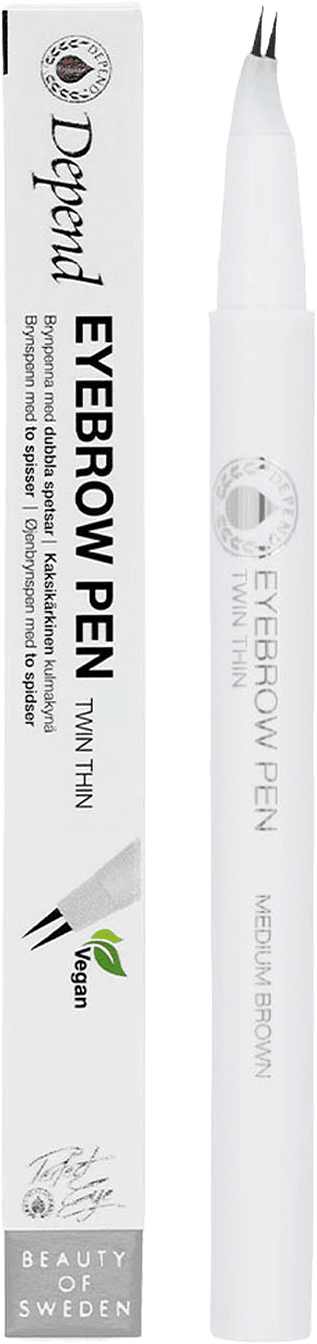 Perfect Eye Eyebrow Pen Twin Thin, från Depend, i färgen Mediumbrown.