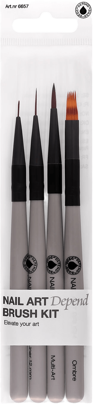 Nail Art Brush Kit 4-Pack, från Depend.