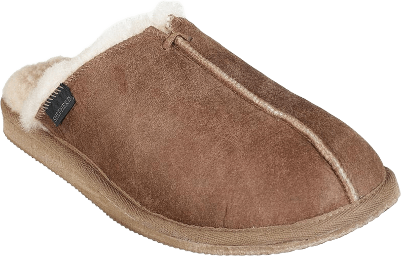 Tofflor Hugo, från Shepherd, i färgen Cognac.