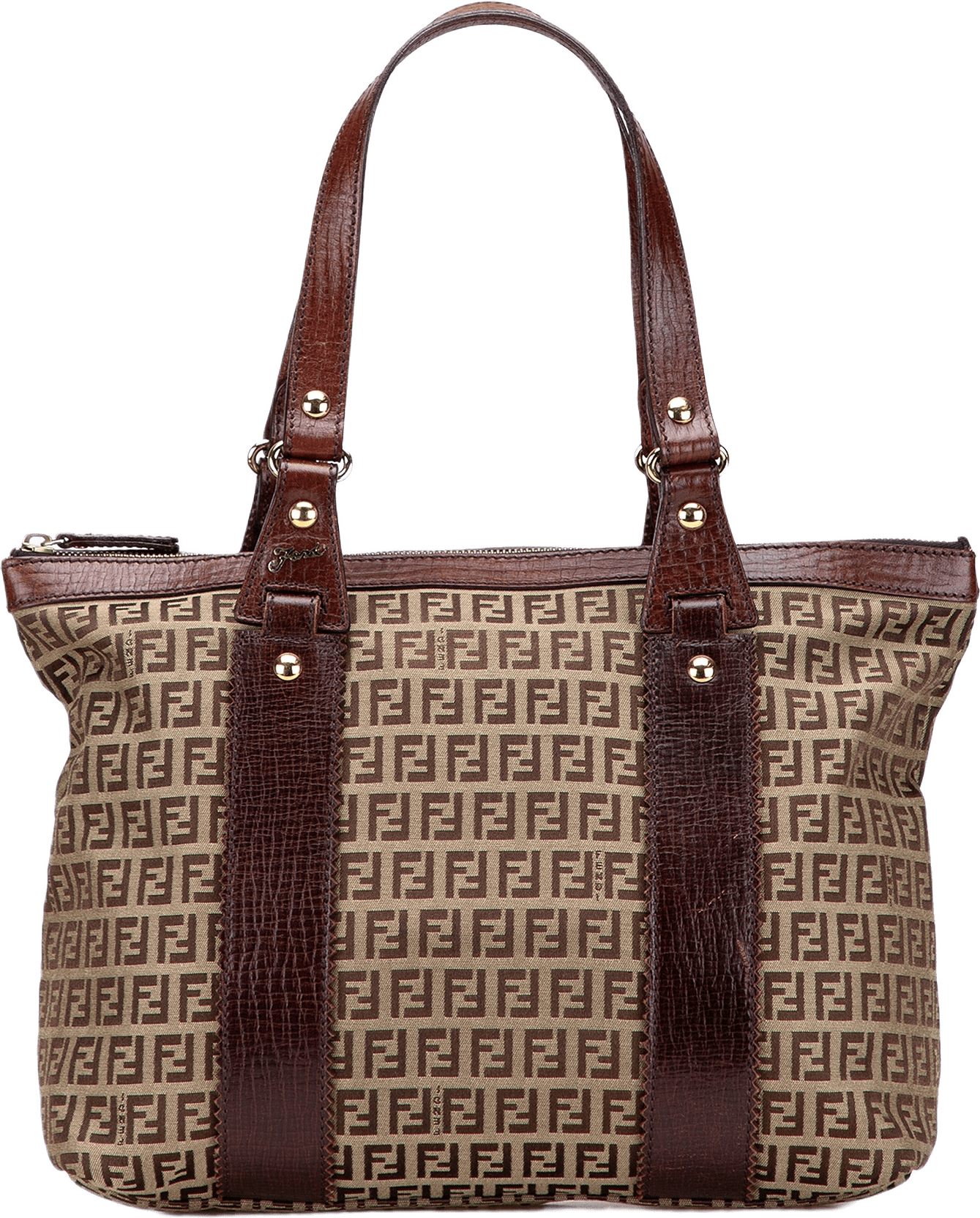 Fendi Zucchino Canvas Tote, från Luxclusif, i färgen beige.
