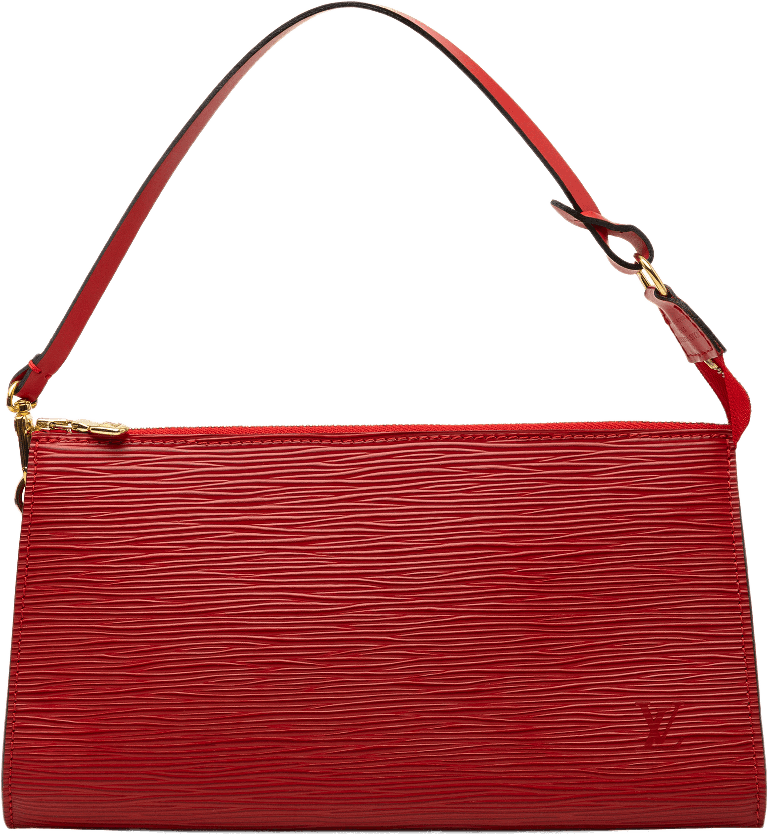 Louis Vuitton Epi Pochette Accessoires, från Luxclusif, i färgen röd.