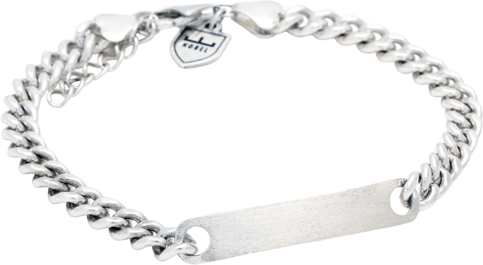 Silverarmband | Bred Bricka| Nobel By Billgren, från by BILLGREN, i färgen silver.