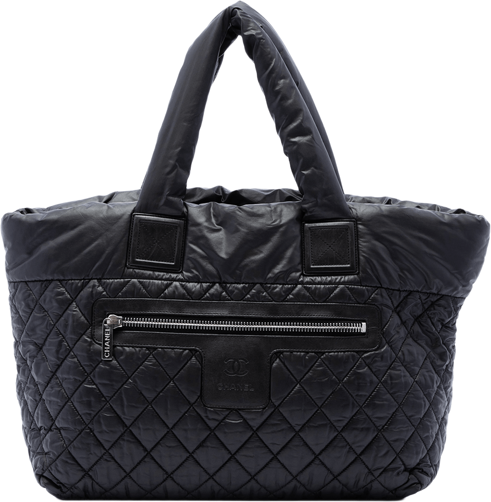 Chanel Medium Quilted Nylon Reversible Coco Cocoon Tote, från Luxclusif, i färgen svart.
