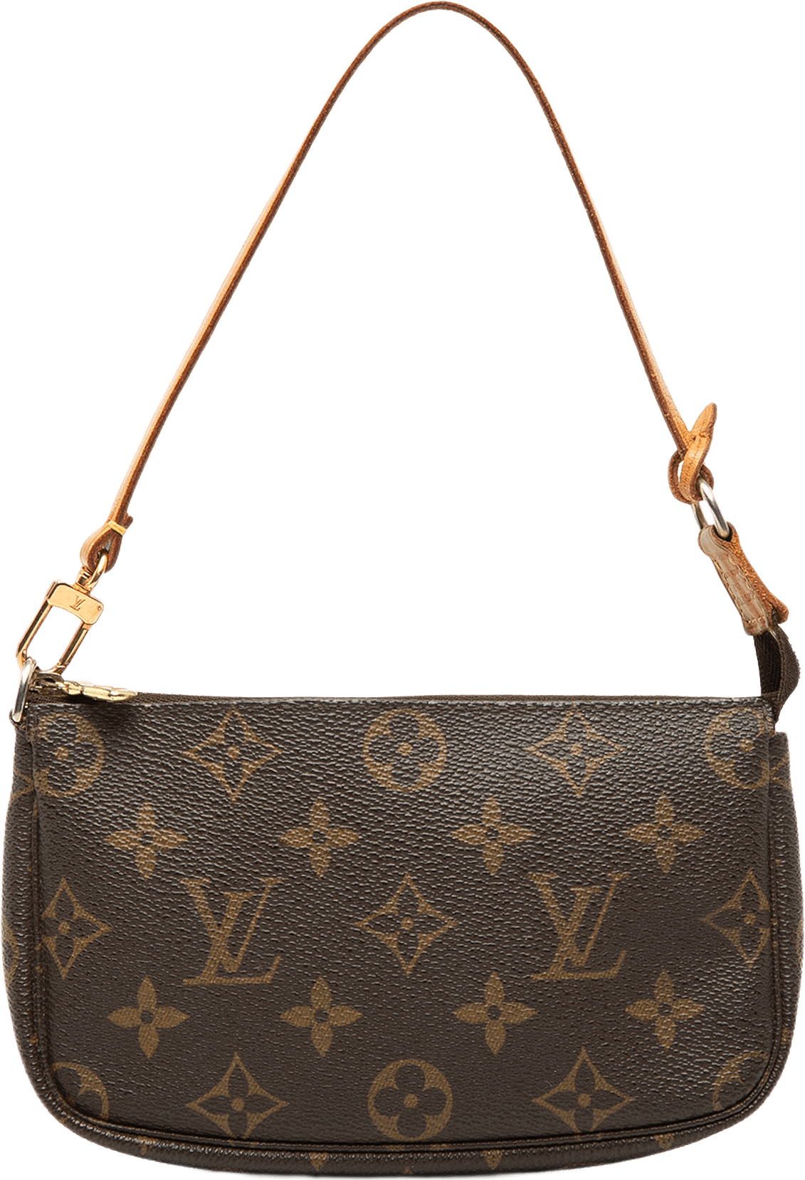 Louis Vuitton Monogram Mini Pochette Accessoires, från Luxclusif, i färgen brun.
