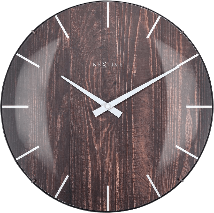 Väggklocka Edge Wood Dome ø35cm