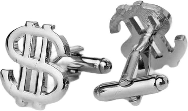 Cufflinks Dollar, från John Henric, i färgen silver.
