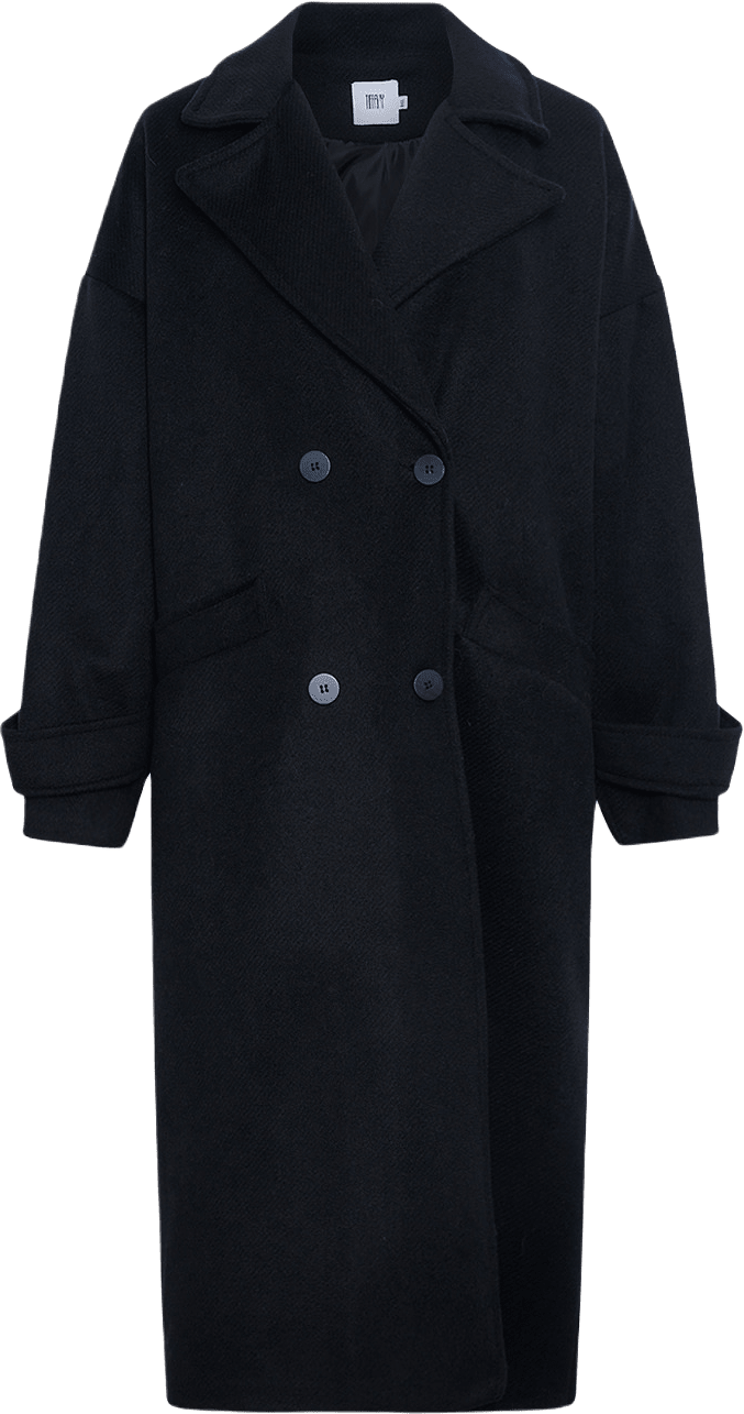 Bella, Long Coat - Light Creme, från Tiffany, i färgen black.