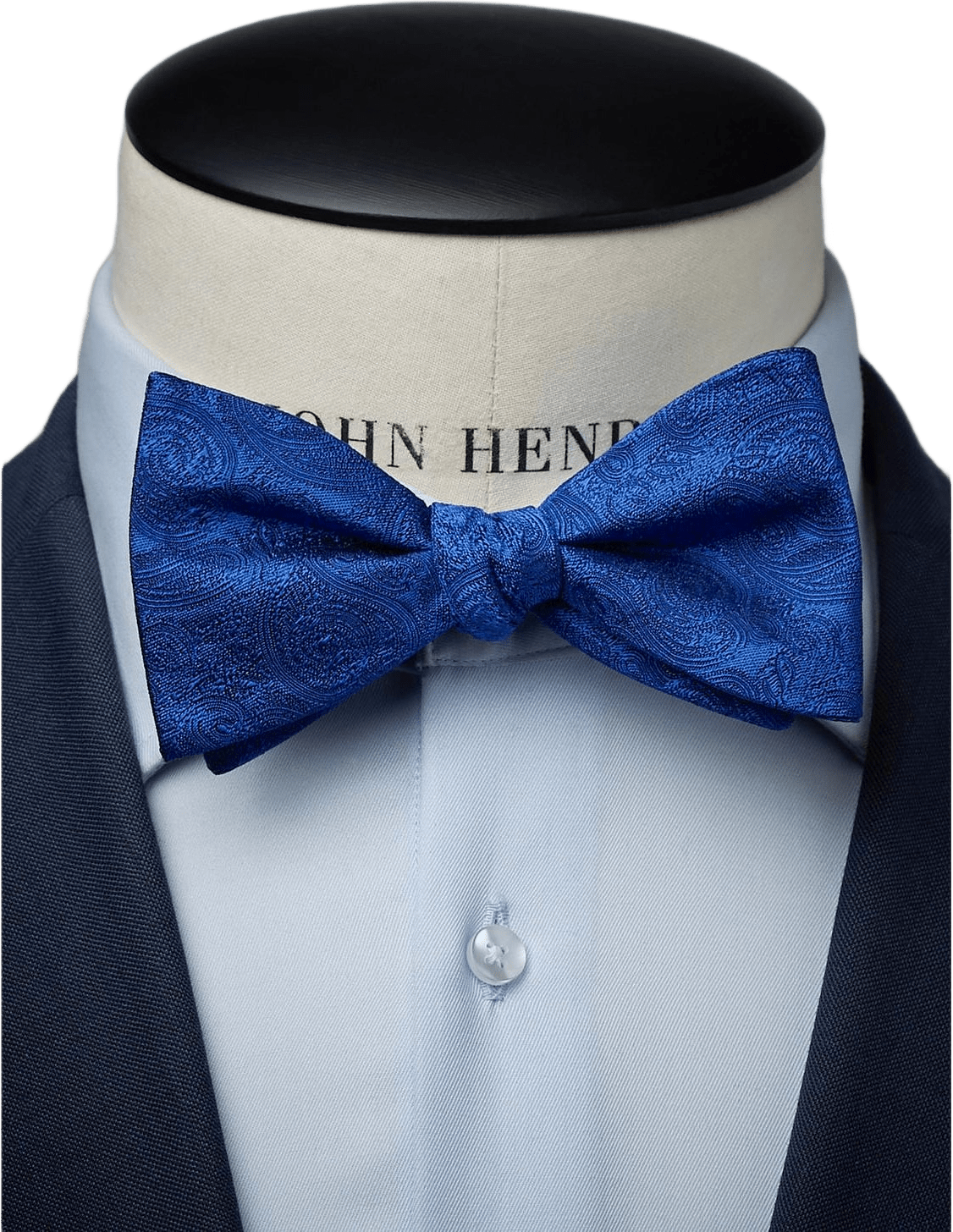 Silk Woven Formal Bow Tie Self Tied, från John Henric, i färgen blue.
