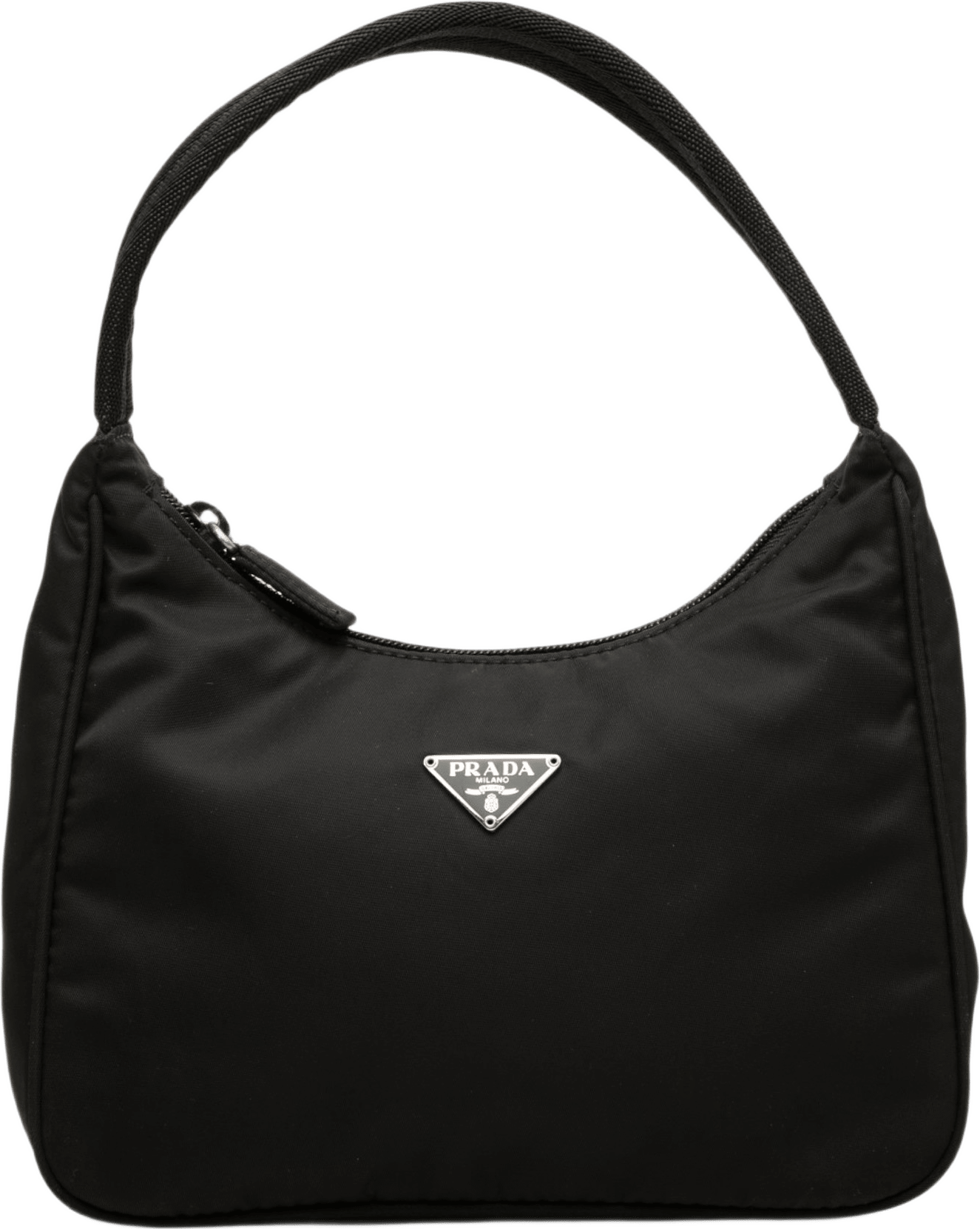 Prada Mini Tessuto Sport Shoulder Bag, från Luxclusif, i färgen svart.