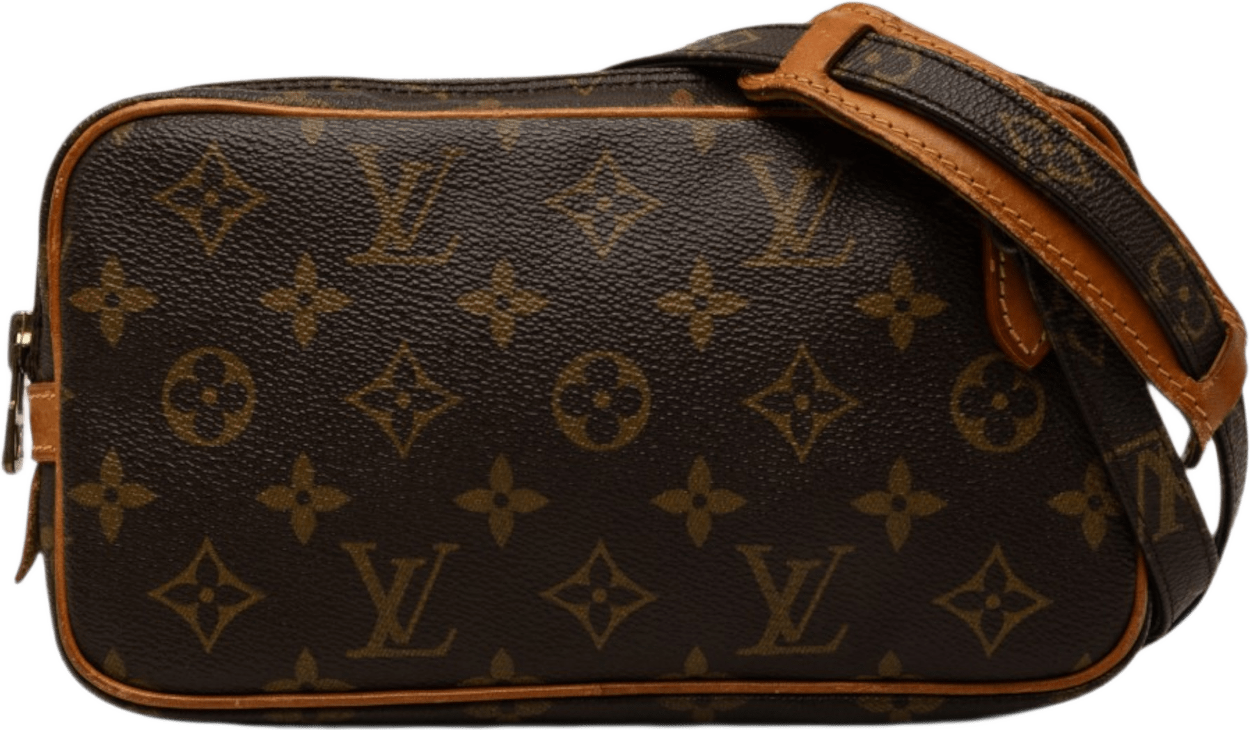 Louis Vuitton Monogram Pochette Marly Bandouliere, från Luxclusif, i färgen brun.