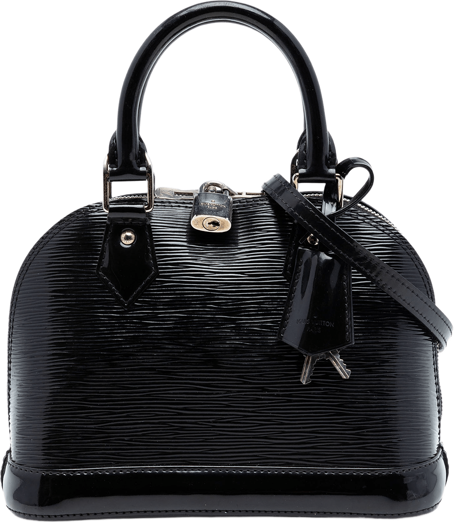 Louis Vuitton Electric Epi Alma Bb, från Luxclusif, i färgen black.