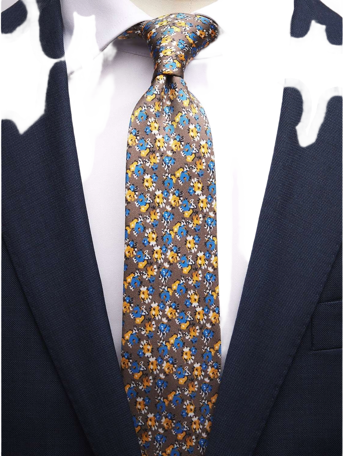 Tie Floral, från John Henric, i färgen brown.