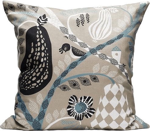 Kuddfodral Fruit Garden 50x50cm Gul, från Littlephant, i färgen grå.