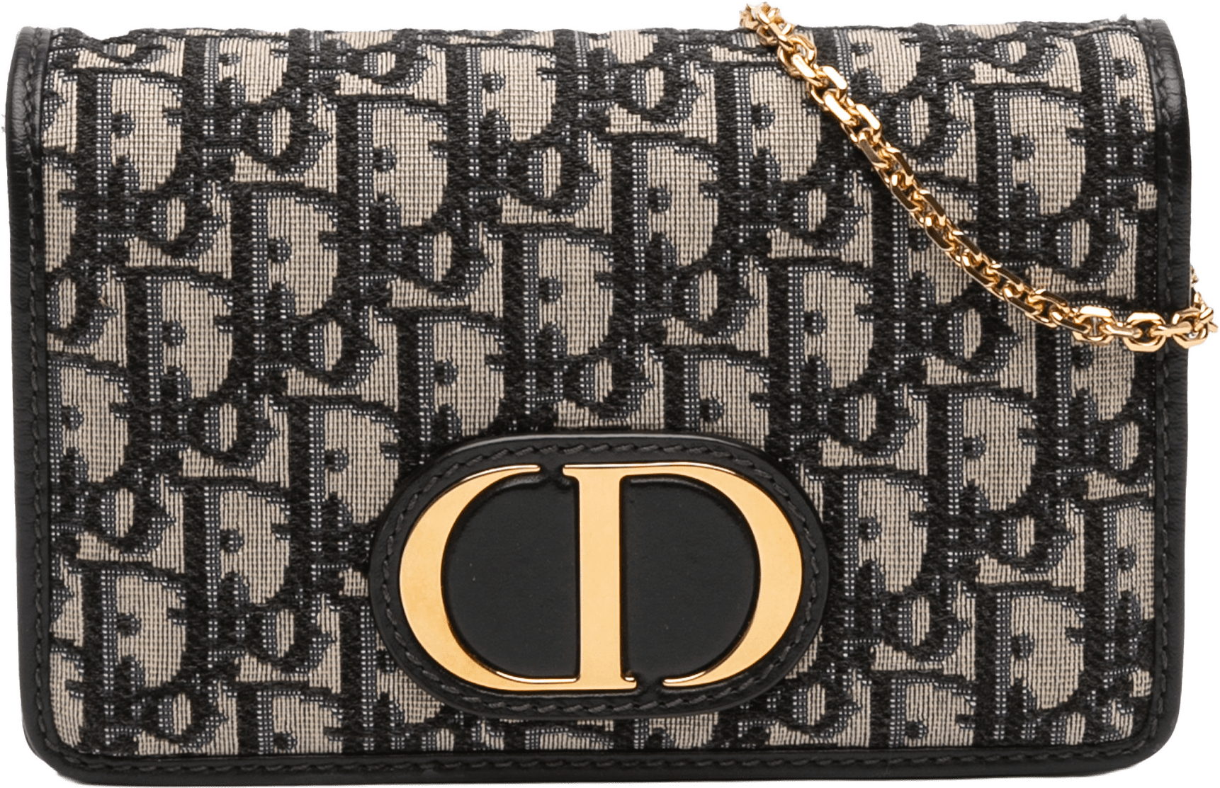 Dior Oblique Canvas 30 Montaigne 2 In 1 Pouch, från Luxclusif, i färgen navy.