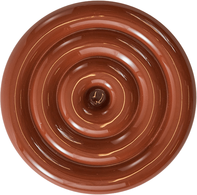 Savi Ceramic Candleholder - Low, från OYOY Living, i färgen nutmeg.